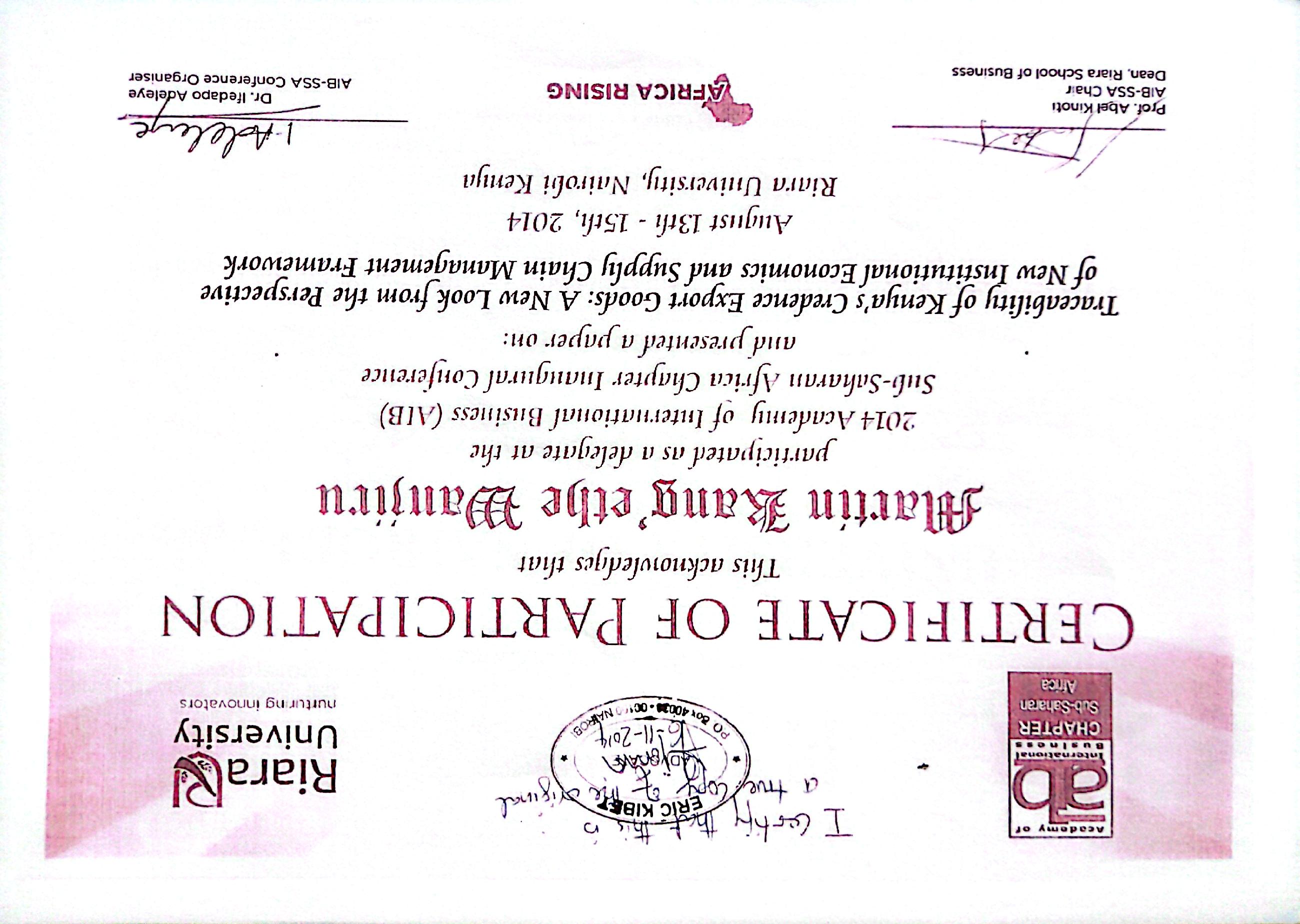 Certificate 5